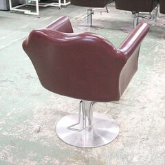 (Y)北大前! 札幌 引取 昇降式スタイリングチェア 合皮/レザー ボルドー ビンテージ調 セットチェア カットチェア 美容室椅子 2007409 Y)北大前! 札幌 引取 昇降式スタイリングチェア 合皮/レザー