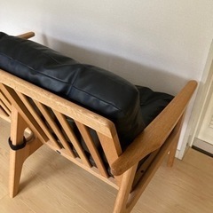 マルニ60  (maruni)  2人掛け　ビニールレザー　黒