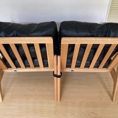 マルニ60  (maruni)  2人掛け　ビニールレザー　黒