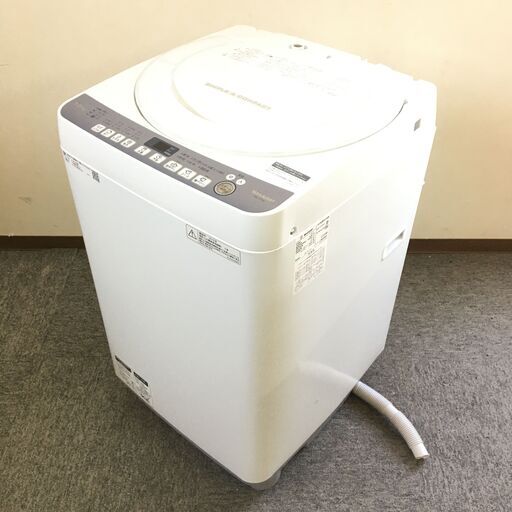 【6/15販売済KH】シャープ 全自動洗濯機 ES-T710-W 2018年製 7.0kg 北TO3