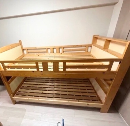 美品　ニトリ  二段ベッド　シングルベッド　階段付き　収納付き