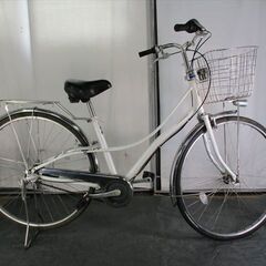 C782　限定特価　整備済み★ブリヂストン　ロココロイヤル★ 中古自転車 【27インチ　白 　ベルト】