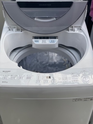 送料・設置込み　洗濯機　8kg SHARP 2022年
