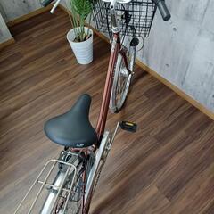 点検整備済み　26インチ　変速付き　オートライト仕様　タイヤチューブ、ブレーキワイヤー、ブレーキシュー、変速ワイヤー、チェーン、サドル、カゴ、ベル新品に交換済み