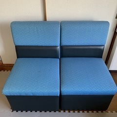 ブルー　ブラック　椅子　ソファー　２つ
