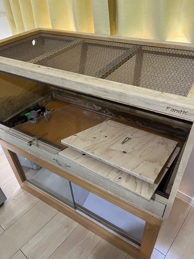 爬虫類飼育セット 木製ゲージ 照明器具 保温器具