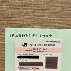 【ネット決済・配送可】JR東日本株主優待割引券　1枚