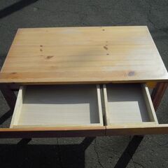 MUJI/無印良品 パイン材デスク キャビネット付き 幅100cm 良品計画 机 学習机 札幌市 東区 新道東店