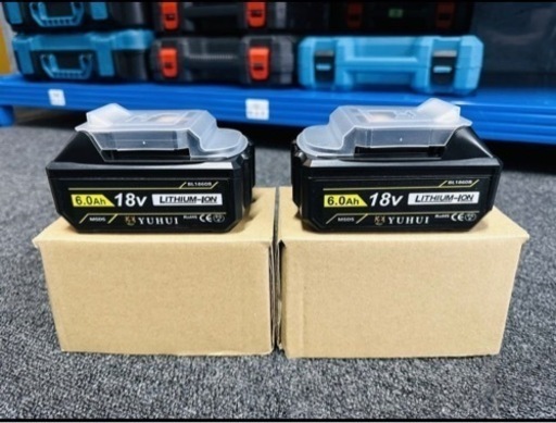 最新 デジタル残量表示(10%-100%) 2個セット マキタ18V 6.0Ah バッテリー PSE取得済み