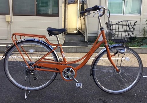 ◉PayPay可＜整備済み＞シティーサイクル・26インチ自転車・6段変速・LEDライト 鍵付き・お手入れもしてありますのですぐ乗れます♪