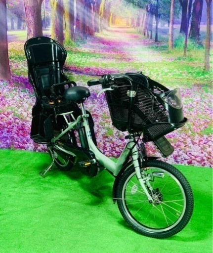 ❹ 5238子供乗せ電動アシスト自転車ブリヂストン3人乗り対応20インチ