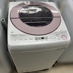 J2463 ☆3ヶ月保証付☆ 7kg洗濯機 シャープ SHARP ES-GV7C 2019年