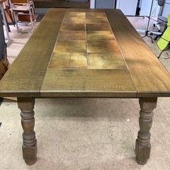 巨大　テーブル　タイルテーブル　天然木　無垢材　おすすめ品！