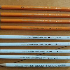 色鉛筆　白・ オレンジ