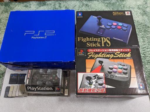 ソニーPS2本体 ＋ ジョイスティック ＋ ソフト５０本
