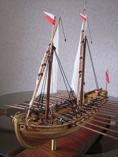 帆船模型完成品 ダブルボート －飾るだけで部屋の雰囲気が一変－