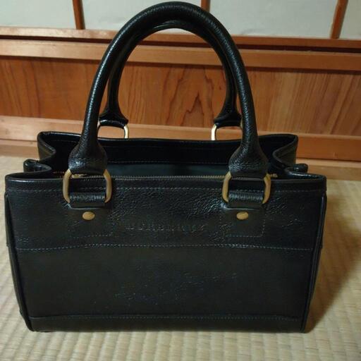 BURBERRY★ハンドバッグ ノバチェック レザー BLACK!!
