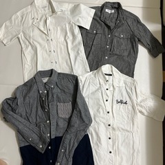 【値下げ】シンプルメンズシャツ4枚セット