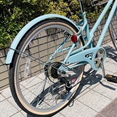 美品 サードバイクス (THIRDBIKES) スーン-D SOON-Dライトパープル 外装6段変速 26型 シティサイクル 自転車