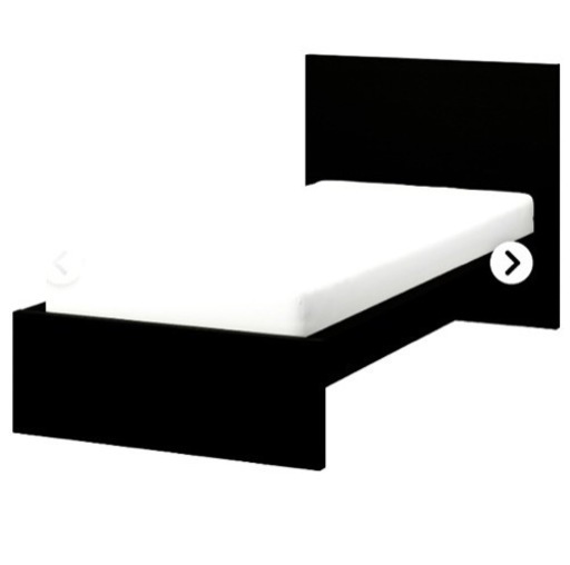 IKEAイケアシングルベッド マルム ダークブラウン