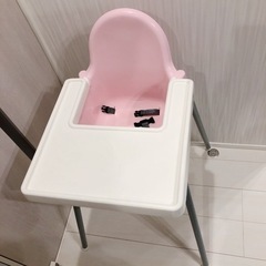 配達可🙆‍♀️ IKEA ピンク ハイチェア テーブル付き🎶💖
