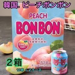 【ピーチ味】韓国ジュース ２４本(12×2箱)