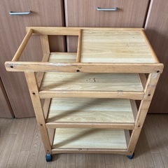 木製キッチンワゴン