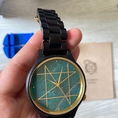 QUARTZ MODEL クオーツモデル/ブルーグリーンアパタイト 天然木バンド