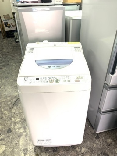 北九州市内配送無料　保証付き　シャープ SHARP ES-TG55L-A [たて型洗濯乾燥機（5.5kg） ブルー系]