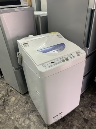 北九州市内配送無料　保証付き　シャープ SHARP ES-TG55L-A [たて型洗濯乾燥機（5.5kg） ブルー系]