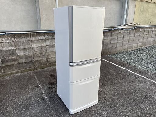 三菱 ノンフロン 冷凍 冷蔵庫 MR-C34S -W 335L 11年製 幅600mm 奥行656mm 高さ1678mm 3ドア