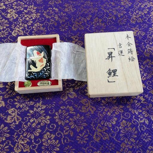 zippo  ジッポ　ライター　昇鯉　木箱入　新品未使用