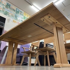 【愛品館 江戸川店】筑波産商 ベンチダイニングテーブル5点セット ID:152-008519-007 