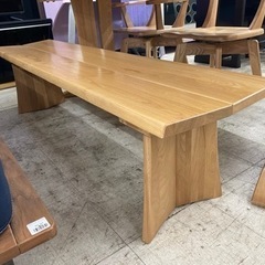 【愛品館 江戸川店】筑波産商 ベンチダイニングテーブル5点セット ID:152-008519-007 