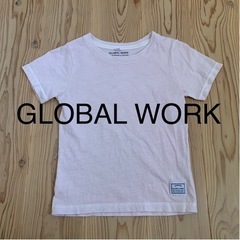 【100〜110】グローバルワーク　シンプルTシャツピンク
