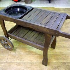 プランターワゴン 北欧風 ヴィンテージ 高さ：約80cm 木製 カントリー