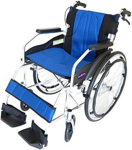 現在取引連絡中です　カドクラ チャップス 自走用車椅子 折りたたみ式 オーシャンブルー A101－AB