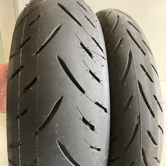 新車外し バイク タイヤ ダンロップ GPR-300前後セット 皮剥き済み