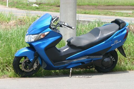 埼玉発224-9956Km】SUZUKI スカイウェイブ250SS CJ43Aキャンディーグランブルー 自賠責保険付