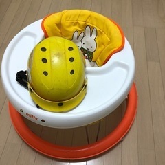 歩行器とヘルメット