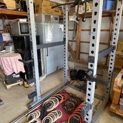 IROTEC（アイロテック）パワーラックHPMラットオプションセット/75ｍｍ角 厚さ３ｍｍの極太鋼材のフレーム採用/ ベンチプレス・懸垂・スクワット・ディップス・ローイング・大型マシン