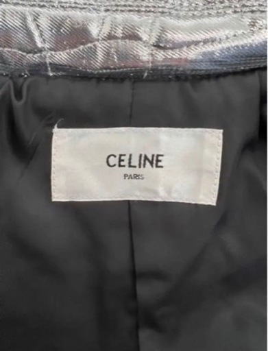 CELINE】19SS クロコダイルジャケット テディブルゾン シルバー ラメ