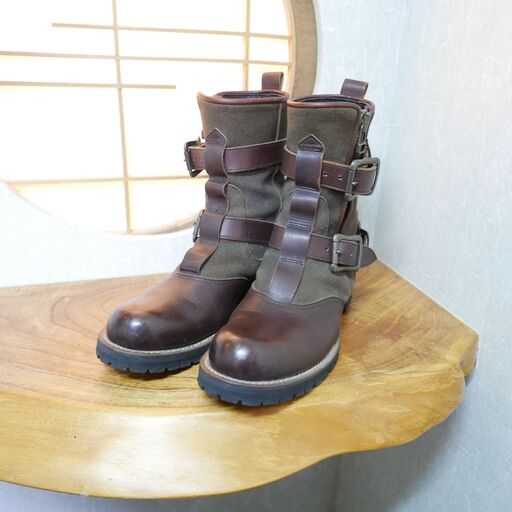 Y's ワイズ 2013AW バックルブーツ ブラウン サイズ3