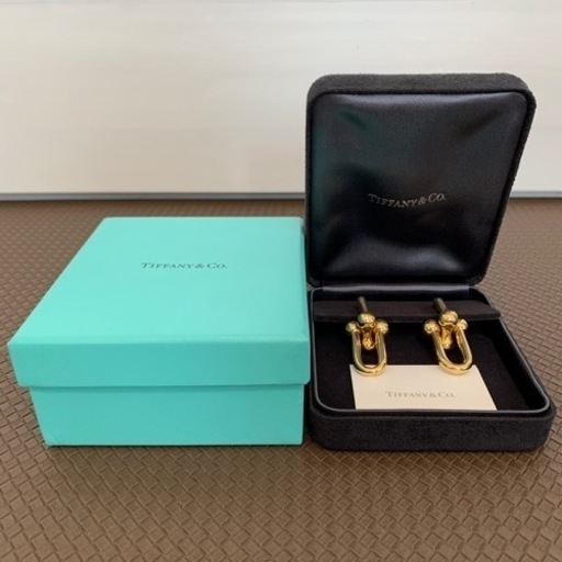 【TIFFANY】ティファニー ハードウェア リンク ピアス イエローゴールド