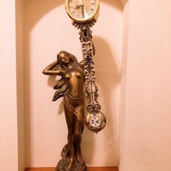 CITIZEN社の女神ブロンズ像 飾り振り子つき置時計　ジャック