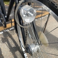 27インチ 外装6段自転車 オートライト 丸石