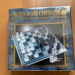 クリスタルグラス製　チェス　セット