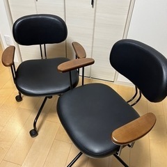 美品】キャスターチェア2脚