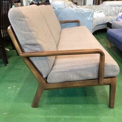 【愛品館八千代店】カリモク　平織布張長椅子　3人掛ソファ　WU4503