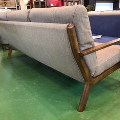 【愛品館八千代店】カリモク　平織布張長椅子　3人掛ソファ　WU4503